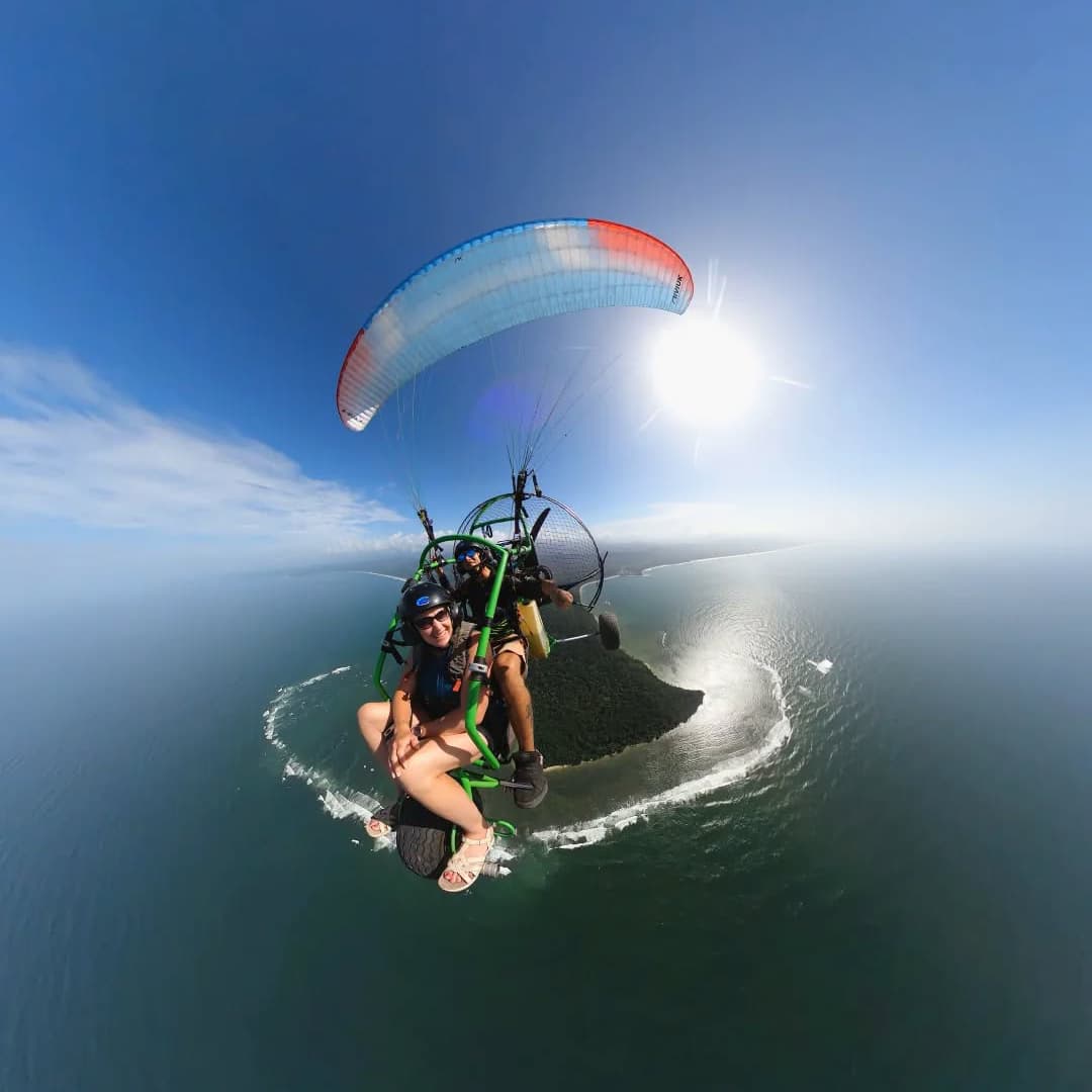 Experience breathtaking views with Paratrike Adventure Waterfall Cuadra in Puerto Viejo for an unforgettable adventure in nature with Pura Ride.