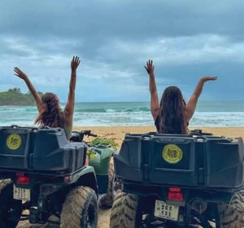 two girls in a ATV Puerto Viejo